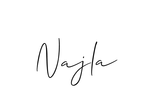 How to make Najla signature? Allison_Script is a professional autograph style. Create handwritten signature for Najla name. Najla signature style 2 images and pictures png