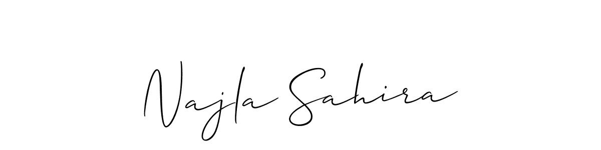 See photos of Najla Sahira official signature by Spectra . Check more albums & portfolios. Read reviews & check more about Allison_Script font. Najla Sahira signature style 2 images and pictures png