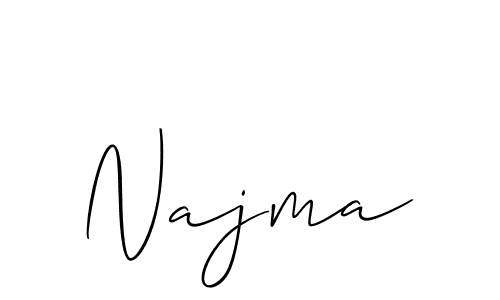 You should practise on your own different ways (Allison_Script) to write your name (Najma) in signature. don't let someone else do it for you. Najma signature style 2 images and pictures png