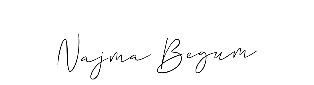 Also You can easily find your signature by using the search form. We will create Najma Begum name handwritten signature images for you free of cost using Allison_Script sign style. Najma Begum signature style 2 images and pictures png