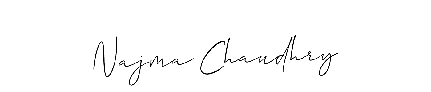 See photos of Najma Chaudhry official signature by Spectra . Check more albums & portfolios. Read reviews & check more about Allison_Script font. Najma Chaudhry signature style 2 images and pictures png