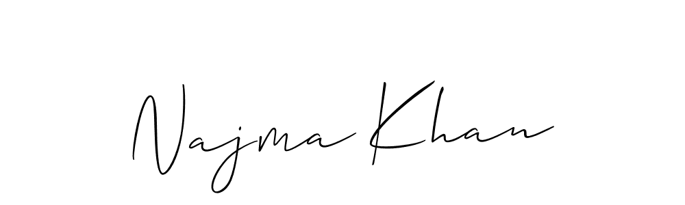 See photos of Najma Khan official signature by Spectra . Check more albums & portfolios. Read reviews & check more about Allison_Script font. Najma Khan signature style 2 images and pictures png