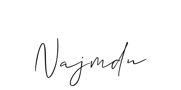 if you are searching for the best signature style for your name Najmdn. so please give up your signature search. here we have designed multiple signature styles  using Allison_Script. Najmdn signature style 2 images and pictures png