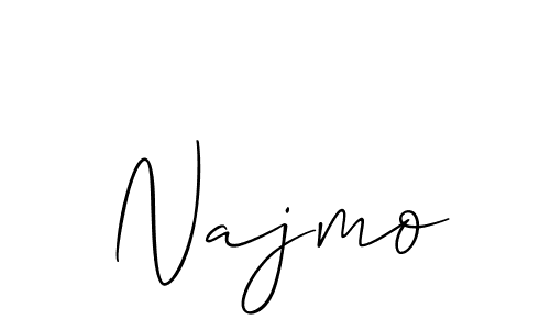 How to make Najmo name signature. Use Allison_Script style for creating short signs online. This is the latest handwritten sign. Najmo signature style 2 images and pictures png