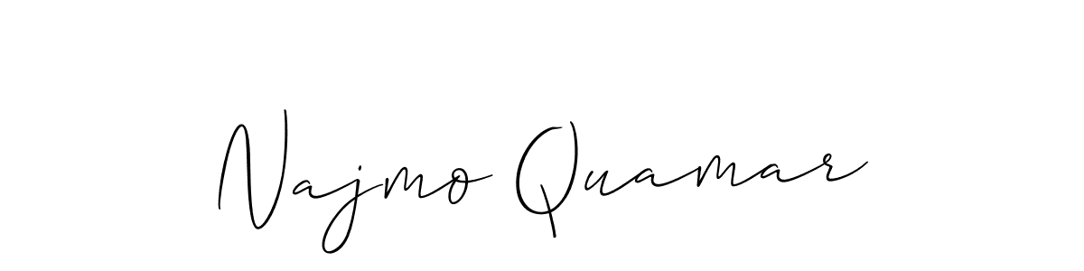 Use a signature maker to create a handwritten signature online. With this signature software, you can design (Allison_Script) your own signature for name Najmo Quamar. Najmo Quamar signature style 2 images and pictures png