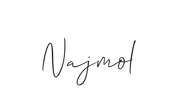 Najmol stylish signature style. Best Handwritten Sign (Allison_Script) for my name. Handwritten Signature Collection Ideas for my name Najmol. Najmol signature style 2 images and pictures png