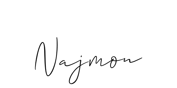 It looks lik you need a new signature style for name Najmon. Design unique handwritten (Allison_Script) signature with our free signature maker in just a few clicks. Najmon signature style 2 images and pictures png