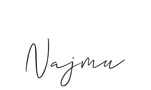 How to make Najmu signature? Allison_Script is a professional autograph style. Create handwritten signature for Najmu name. Najmu signature style 2 images and pictures png