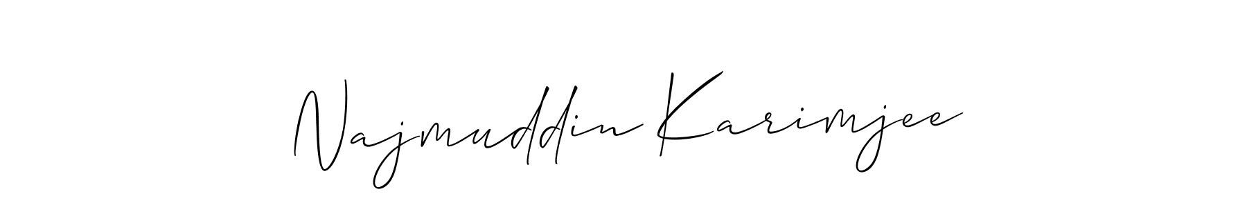 Make a beautiful signature design for name Najmuddin Karimjee. Use this online signature maker to create a handwritten signature for free. Najmuddin Karimjee signature style 2 images and pictures png