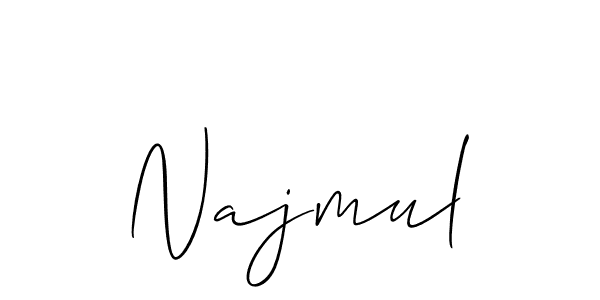 It looks lik you need a new signature style for name Najmul. Design unique handwritten (Allison_Script) signature with our free signature maker in just a few clicks. Najmul signature style 2 images and pictures png