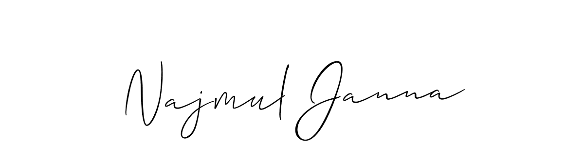 Make a short Najmul Janna signature style. Manage your documents anywhere anytime using Allison_Script. Create and add eSignatures, submit forms, share and send files easily. Najmul Janna signature style 2 images and pictures png