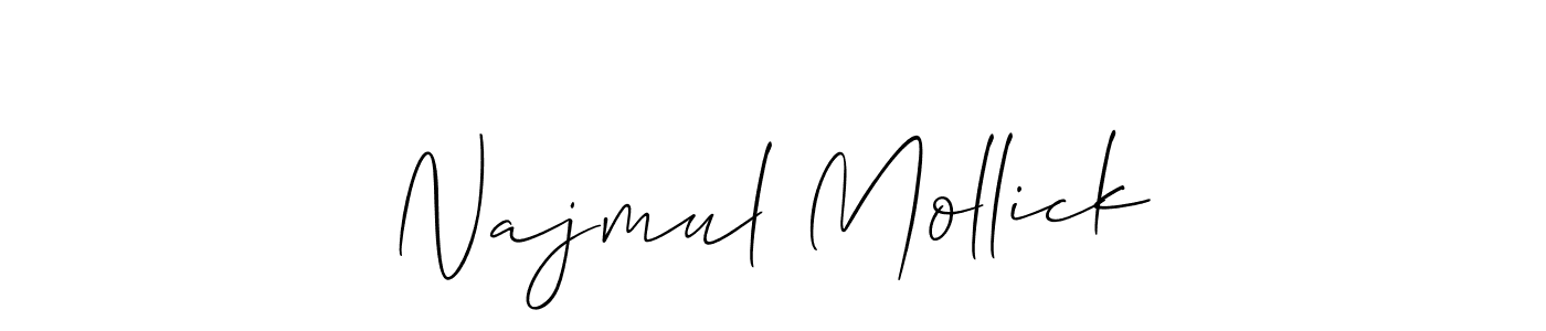 You can use this online signature creator to create a handwritten signature for the name Najmul Mollick. This is the best online autograph maker. Najmul Mollick signature style 2 images and pictures png