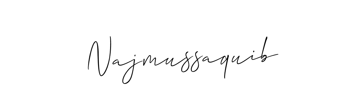 How to make Najmussaquib name signature. Use Allison_Script style for creating short signs online. This is the latest handwritten sign. Najmussaquib signature style 2 images and pictures png