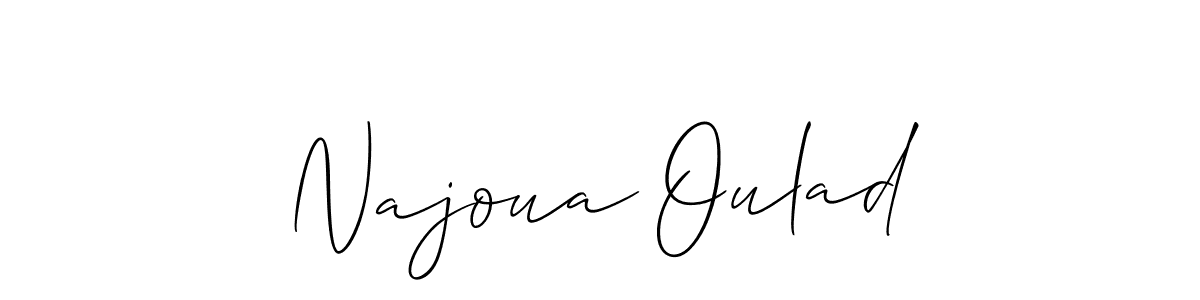 Najoua Oulad stylish signature style. Best Handwritten Sign (Allison_Script) for my name. Handwritten Signature Collection Ideas for my name Najoua Oulad. Najoua Oulad signature style 2 images and pictures png