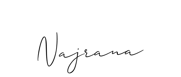 It looks lik you need a new signature style for name Najrana. Design unique handwritten (Allison_Script) signature with our free signature maker in just a few clicks. Najrana signature style 2 images and pictures png