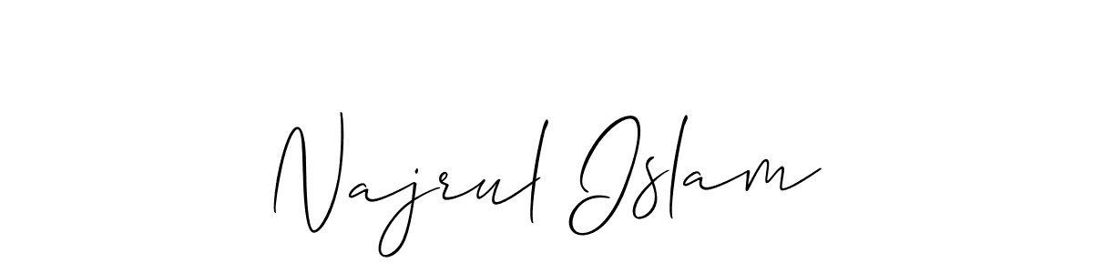 Similarly Allison_Script is the best handwritten signature design. Signature creator online .You can use it as an online autograph creator for name Najrul Islam. Najrul Islam signature style 2 images and pictures png