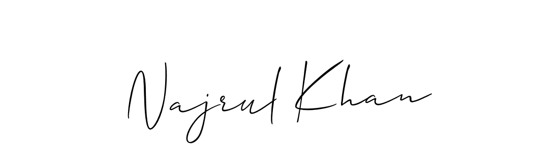 Create a beautiful signature design for name Najrul Khan. With this signature (Allison_Script) fonts, you can make a handwritten signature for free. Najrul Khan signature style 2 images and pictures png