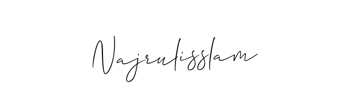 Similarly Allison_Script is the best handwritten signature design. Signature creator online .You can use it as an online autograph creator for name Najrulisslam. Najrulisslam signature style 2 images and pictures png