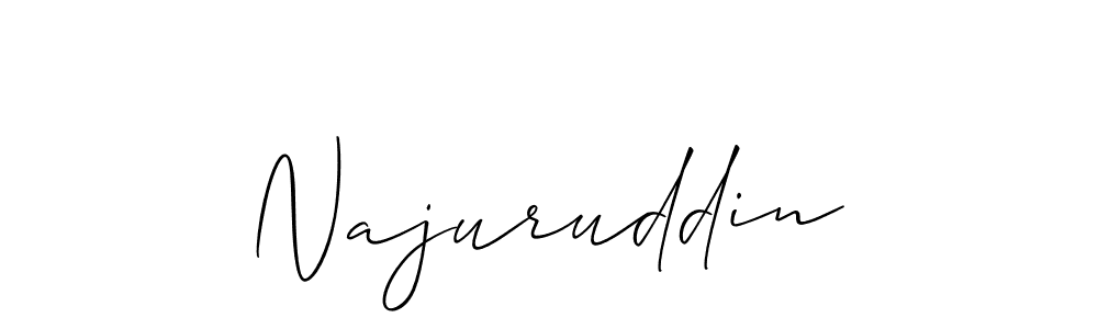 Also we have Najuruddin name is the best signature style. Create professional handwritten signature collection using Allison_Script autograph style. Najuruddin signature style 2 images and pictures png