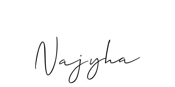 Also we have Najyha name is the best signature style. Create professional handwritten signature collection using Allison_Script autograph style. Najyha signature style 2 images and pictures png