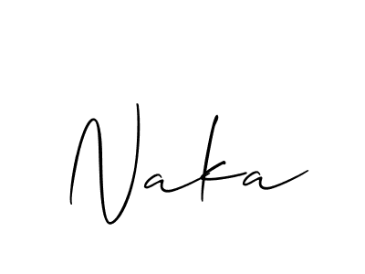 Create a beautiful signature design for name Naka. With this signature (Allison_Script) fonts, you can make a handwritten signature for free. Naka signature style 2 images and pictures png
