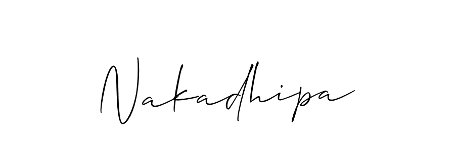 How to make Nakadhipa name signature. Use Allison_Script style for creating short signs online. This is the latest handwritten sign. Nakadhipa signature style 2 images and pictures png