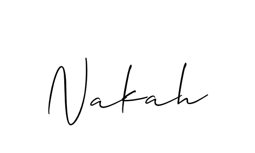 How to make Nakah signature? Allison_Script is a professional autograph style. Create handwritten signature for Nakah name. Nakah signature style 2 images and pictures png