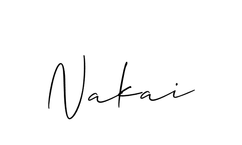 Make a beautiful signature design for name Nakai. With this signature (Allison_Script) style, you can create a handwritten signature for free. Nakai signature style 2 images and pictures png