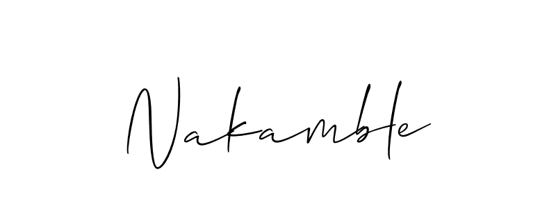 The best way (Allison_Script) to make a short signature is to pick only two or three words in your name. The name Nakamble include a total of six letters. For converting this name. Nakamble signature style 2 images and pictures png