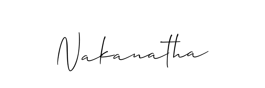 Create a beautiful signature design for name Nakanatha. With this signature (Allison_Script) fonts, you can make a handwritten signature for free. Nakanatha signature style 2 images and pictures png