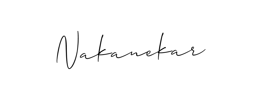 Design your own signature with our free online signature maker. With this signature software, you can create a handwritten (Allison_Script) signature for name Nakanekar. Nakanekar signature style 2 images and pictures png