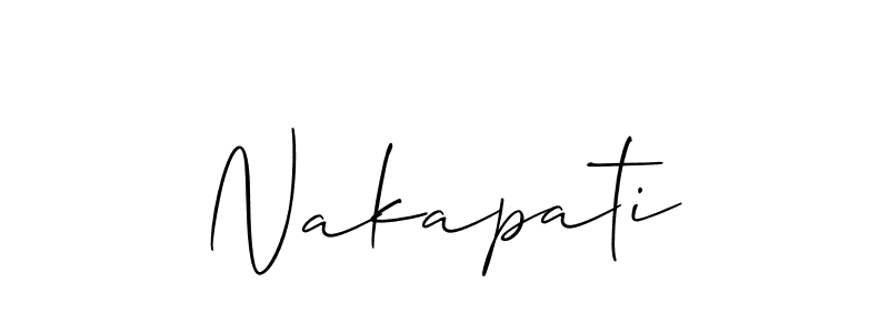 Design your own signature with our free online signature maker. With this signature software, you can create a handwritten (Allison_Script) signature for name Nakapati. Nakapati signature style 2 images and pictures png