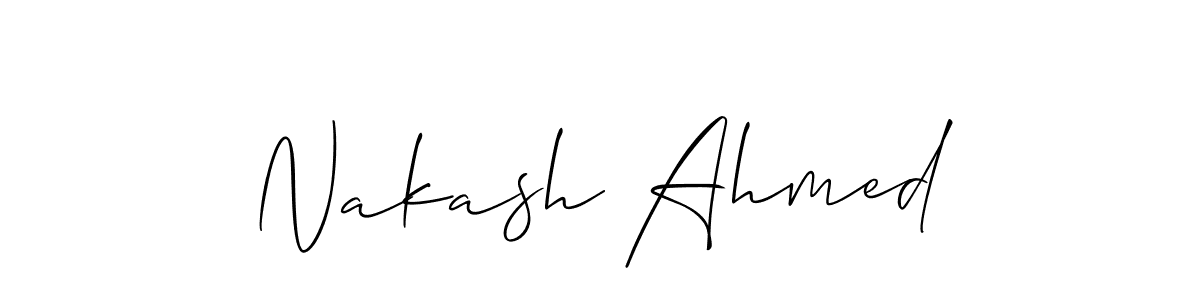 Nakash Ahmed stylish signature style. Best Handwritten Sign (Allison_Script) for my name. Handwritten Signature Collection Ideas for my name Nakash Ahmed. Nakash Ahmed signature style 2 images and pictures png