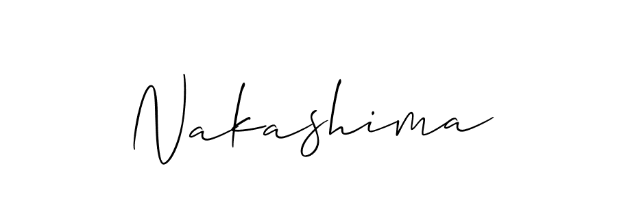 How to make Nakashima signature? Allison_Script is a professional autograph style. Create handwritten signature for Nakashima name. Nakashima signature style 2 images and pictures png