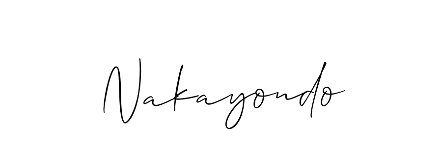 Nakayondo stylish signature style. Best Handwritten Sign (Allison_Script) for my name. Handwritten Signature Collection Ideas for my name Nakayondo. Nakayondo signature style 2 images and pictures png