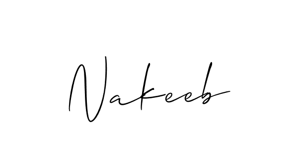 How to Draw Nakeeb signature style? Allison_Script is a latest design signature styles for name Nakeeb. Nakeeb signature style 2 images and pictures png