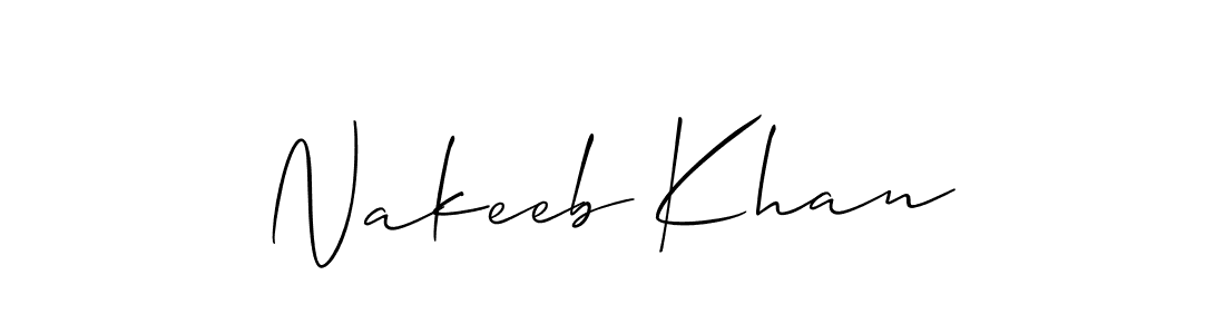 Similarly Allison_Script is the best handwritten signature design. Signature creator online .You can use it as an online autograph creator for name Nakeeb Khan. Nakeeb Khan signature style 2 images and pictures png