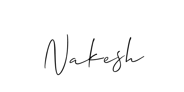 Create a beautiful signature design for name Nakesh. With this signature (Allison_Script) fonts, you can make a handwritten signature for free. Nakesh signature style 2 images and pictures png