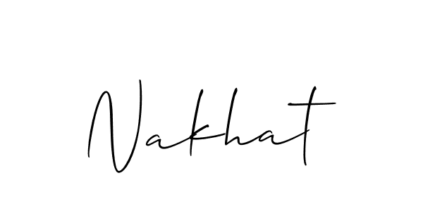 Nakhat stylish signature style. Best Handwritten Sign (Allison_Script) for my name. Handwritten Signature Collection Ideas for my name Nakhat. Nakhat signature style 2 images and pictures png