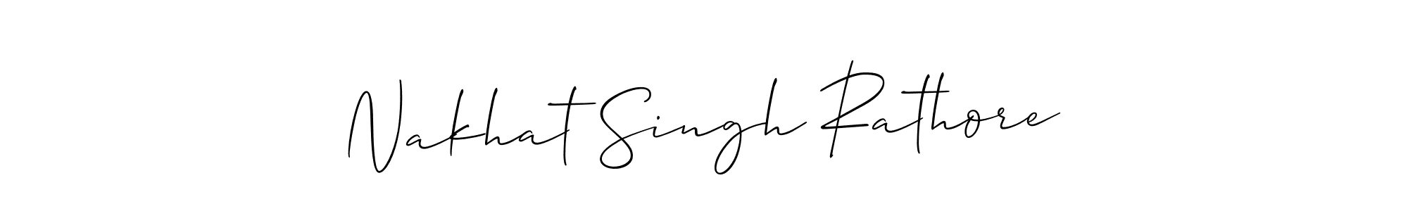 How to make Nakhat Singh Rathore name signature. Use Allison_Script style for creating short signs online. This is the latest handwritten sign. Nakhat Singh Rathore signature style 2 images and pictures png