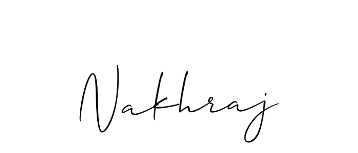 Make a beautiful signature design for name Nakhraj. With this signature (Allison_Script) style, you can create a handwritten signature for free. Nakhraj signature style 2 images and pictures png