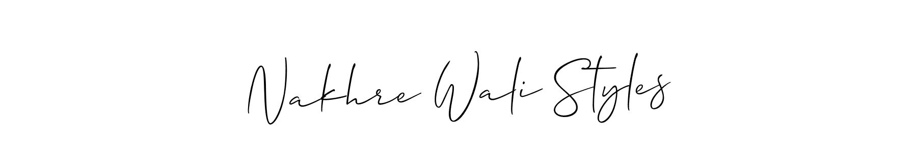 Also You can easily find your signature by using the search form. We will create Nakhre Wali Styles name handwritten signature images for you free of cost using Allison_Script sign style. Nakhre Wali Styles signature style 2 images and pictures png