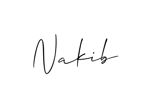 Nakib stylish signature style. Best Handwritten Sign (Allison_Script) for my name. Handwritten Signature Collection Ideas for my name Nakib. Nakib signature style 2 images and pictures png