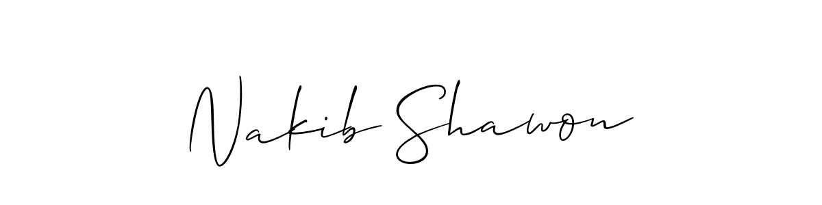 Also we have Nakib Shawon name is the best signature style. Create professional handwritten signature collection using Allison_Script autograph style. Nakib Shawon signature style 2 images and pictures png