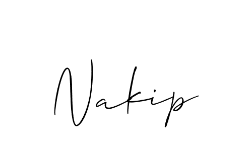 It looks lik you need a new signature style for name Nakip. Design unique handwritten (Allison_Script) signature with our free signature maker in just a few clicks. Nakip signature style 2 images and pictures png