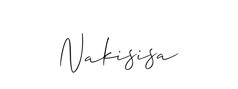 You should practise on your own different ways (Allison_Script) to write your name (Nakisisa) in signature. don't let someone else do it for you. Nakisisa signature style 2 images and pictures png