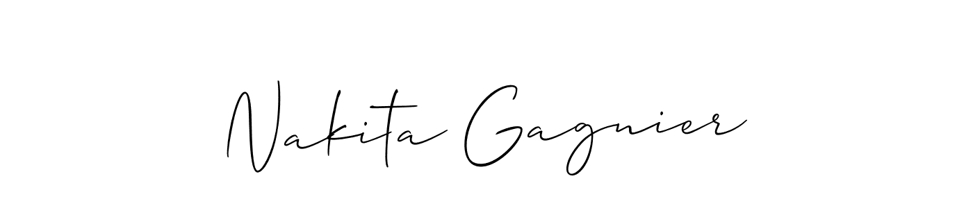 How to make Nakita Gagnier signature? Allison_Script is a professional autograph style. Create handwritten signature for Nakita Gagnier name. Nakita Gagnier signature style 2 images and pictures png