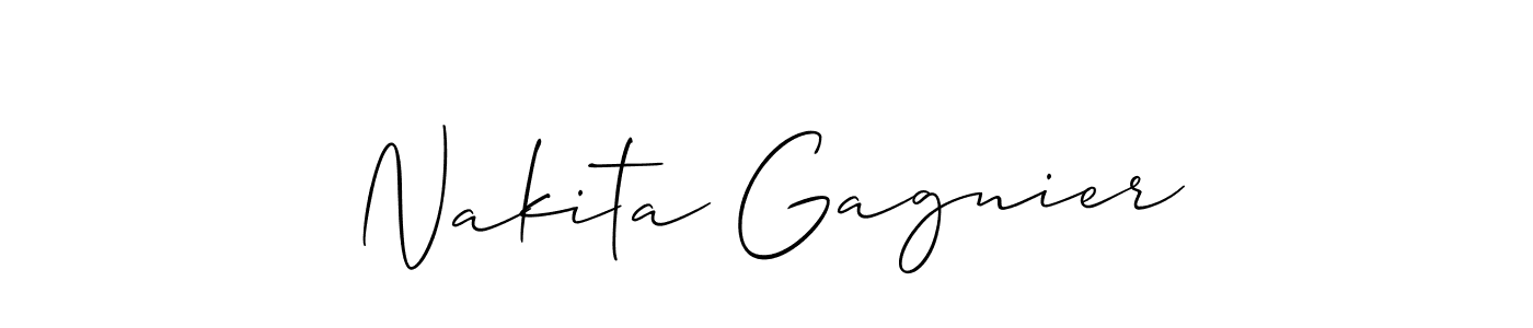 Make a beautiful signature design for name Nakita Gagnier. Use this online signature maker to create a handwritten signature for free. Nakita Gagnier signature style 2 images and pictures png