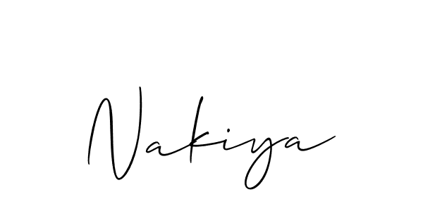 if you are searching for the best signature style for your name Nakiya. so please give up your signature search. here we have designed multiple signature styles  using Allison_Script. Nakiya signature style 2 images and pictures png