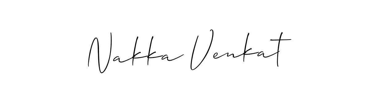 How to Draw Nakka Venkat signature style? Allison_Script is a latest design signature styles for name Nakka Venkat. Nakka Venkat signature style 2 images and pictures png